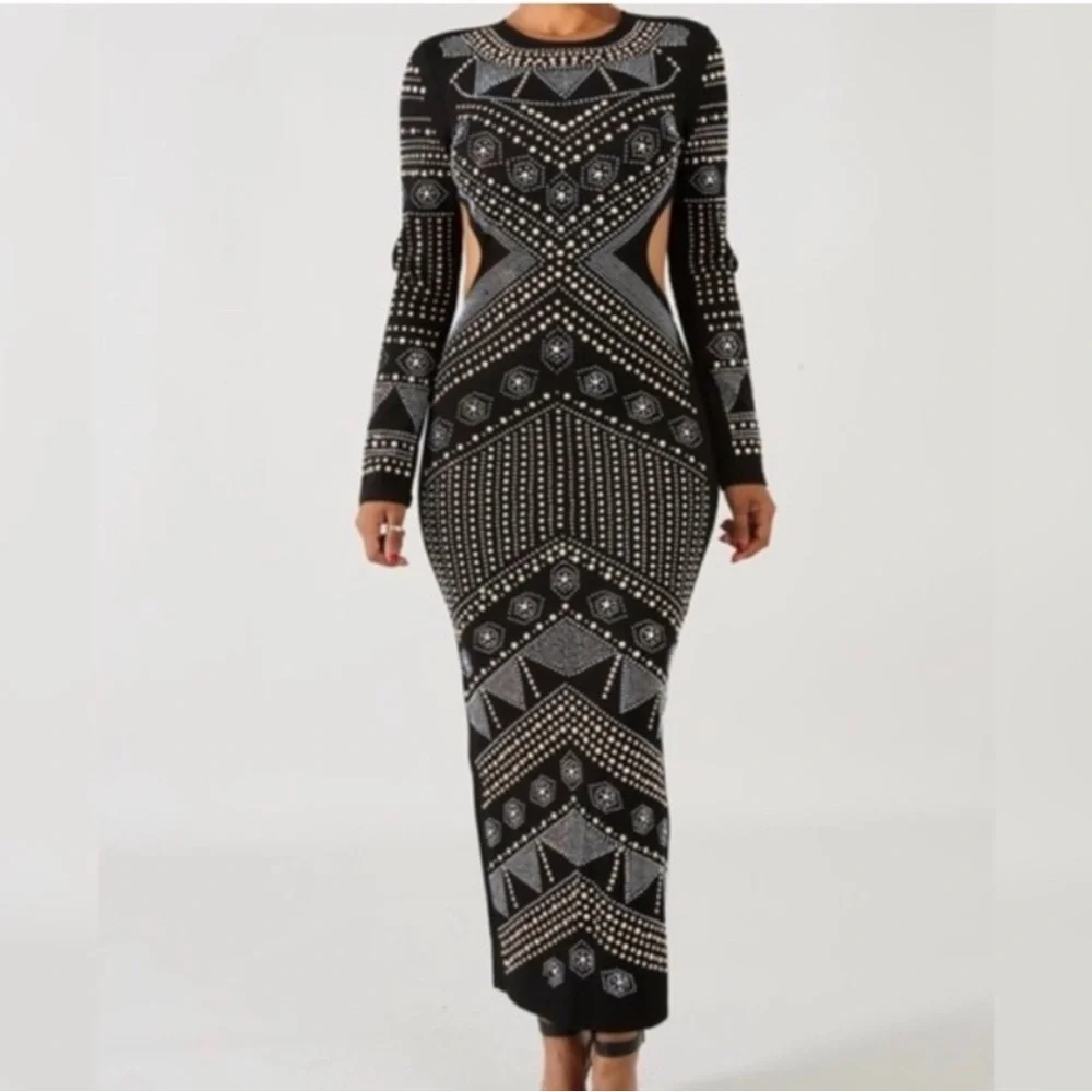 Hot Miami Long Dress Sz M - Picture 1 of 11